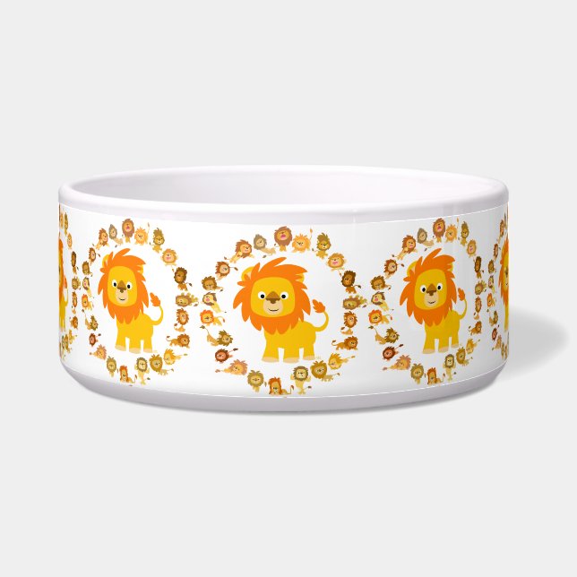 Niedlicher Cartoon Lion Mandala Pet Bowl Napf (Vorderseite)