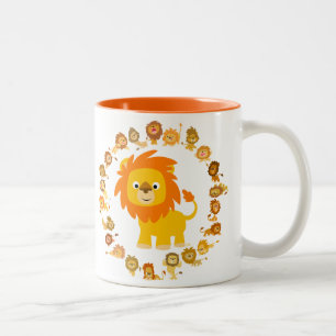 Niedlicher Cartoon Lion Mandala Tasse