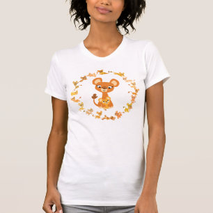 Niedlicher Cartoon Lionesses Mandala Women T - Shi T-Shirt