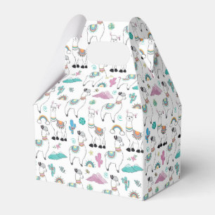 Niedlicher Cartoon Llama Pattern Geschenkschachtel