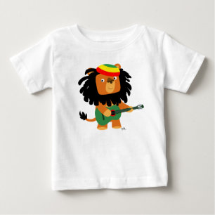 Niedlicher Cartoon-Löwe des Zion Baby-T - Shirt