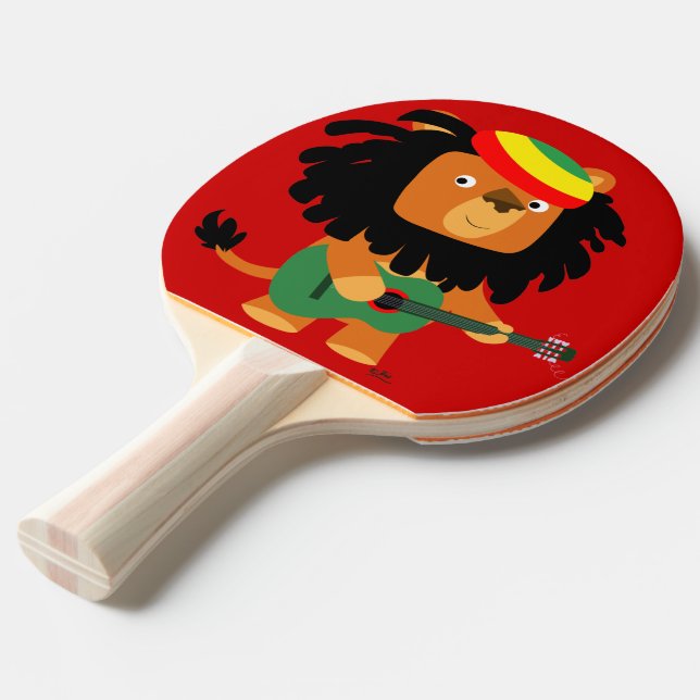 Niedlicher Cartoon Löwe von Zion Ping Pong Paddle Tischtennis Schläger (Vorderseite)
