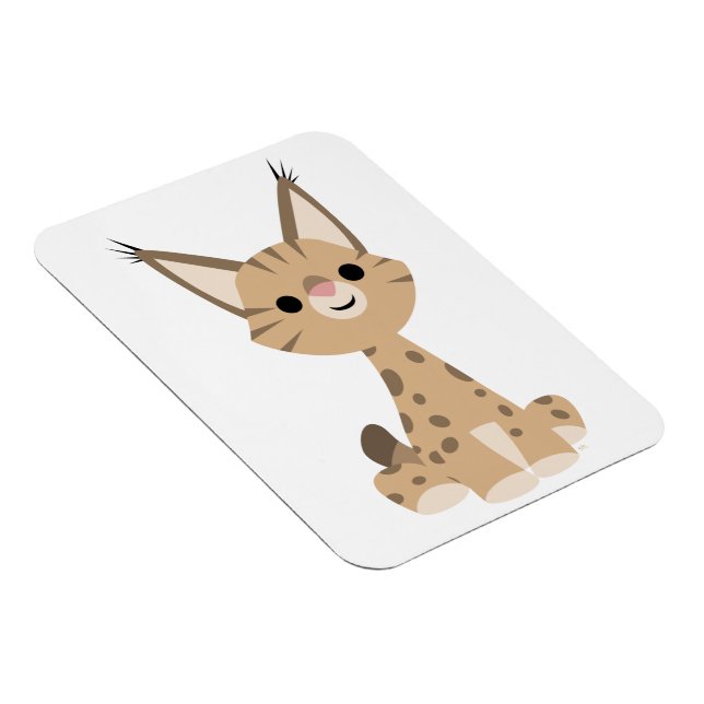 Niedlicher Cartoon Lynx Flexible Magnet (Rechte Seite)