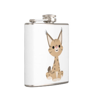 Niedlicher Cartoon Lynx Hip Flask Flachmann