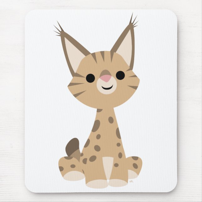 Niedlicher Cartoon Lynx Mousepad (Vorne)