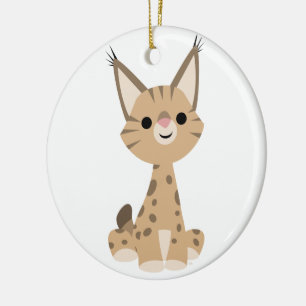 Niedlicher Cartoon Lynx Ornament