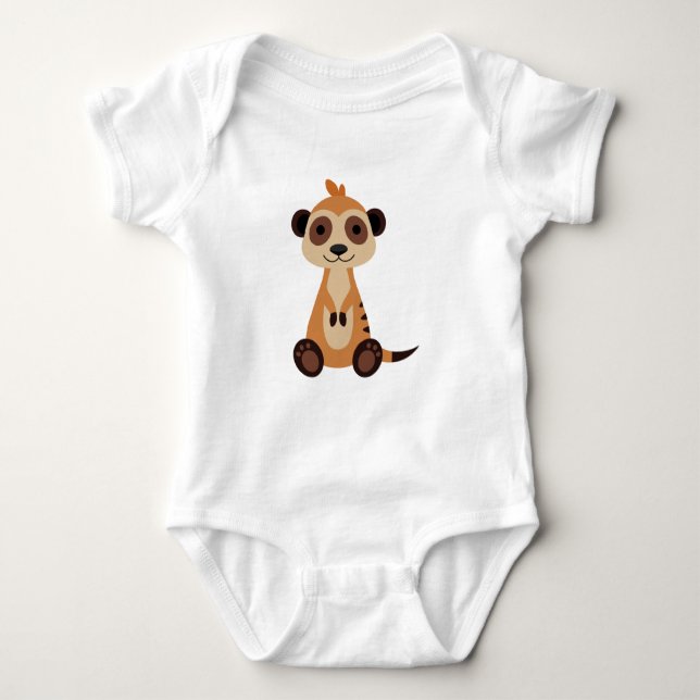 Niedlicher Cartoon Meerkat Geschenk Baby Strampler (Vorderseite)