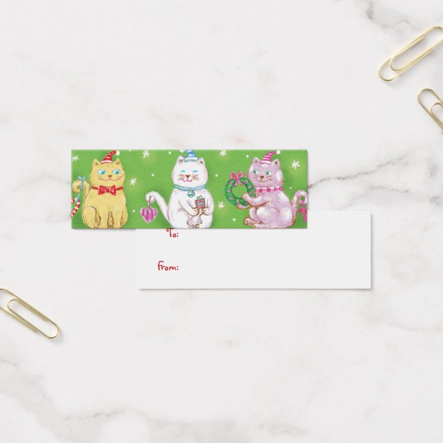 Niedlicher Cartoon Meowy Weihnachtskatzen in Weihn (Büro)