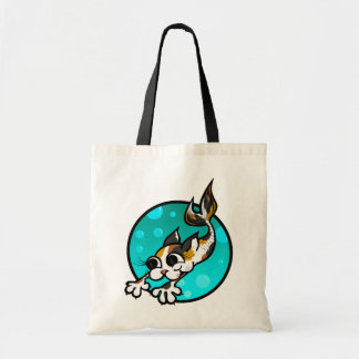 NIEDLICHER CARTOON MERMAID KITTY CAT TOT BAG TRAGETASCHE