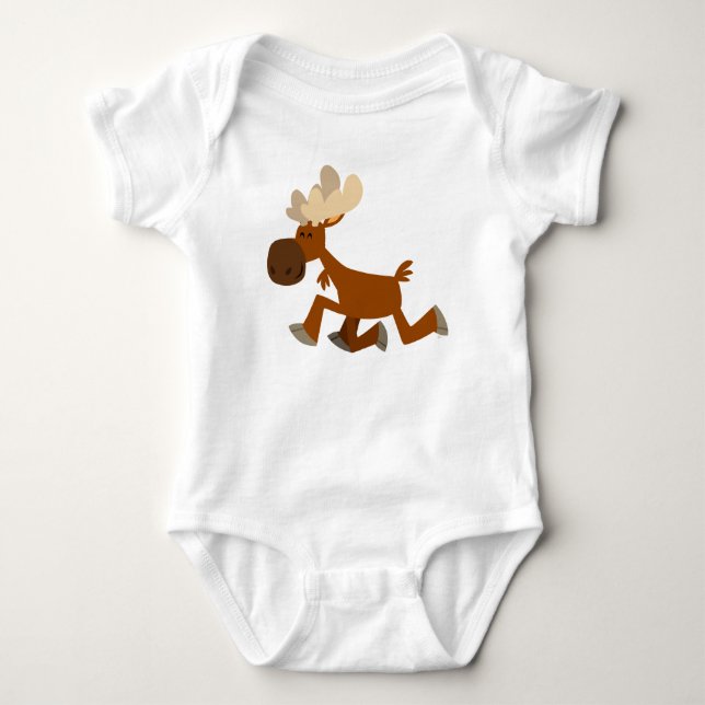 Niedlicher Cartoon Merry Moose Baby Bekleidung Strampler (Vorderseite)