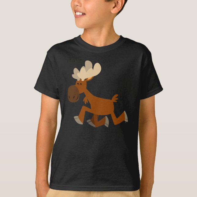 Niedlicher Cartoon Merry Moose Children T - Shirt (Vorderseite)