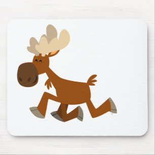 Niedlicher Cartoon Merry Moose Mousepad