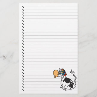 Niedlicher Cartoon Milchkühe Bettgebäck Briefpapier