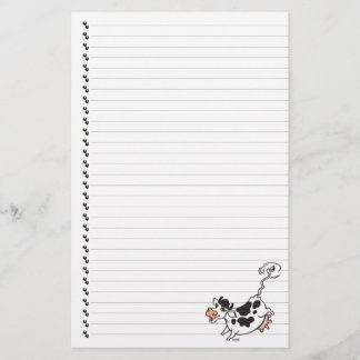 Niedlicher Cartoon Milchkühe Bettgebäck Briefpapier