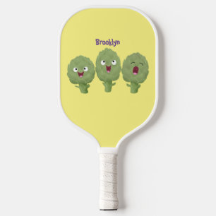Niedlicher Cartoon mit Artischocken Pickleball Schläger