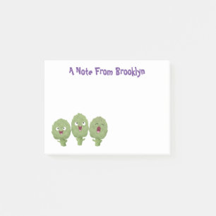 Niedlicher Cartoon mit Artischocken Post-it Klebezettel