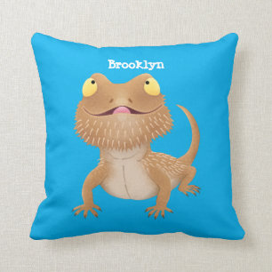 Niedlicher Cartoon mit Bartentreue Kissen