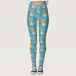 Niedlicher Cartoon mit Bartentreue Leggings