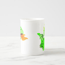 Niedlicher Cartoon mit Feuerspucken Kinderdrache Prozellantasse