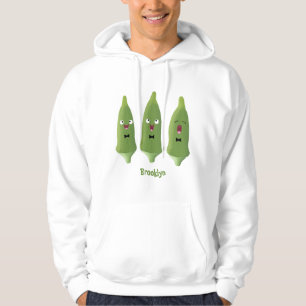 Niedlicher Cartoon mit Okra Hoodie