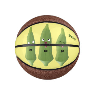 Niedlicher Cartoon mit Okra Mini Basketball