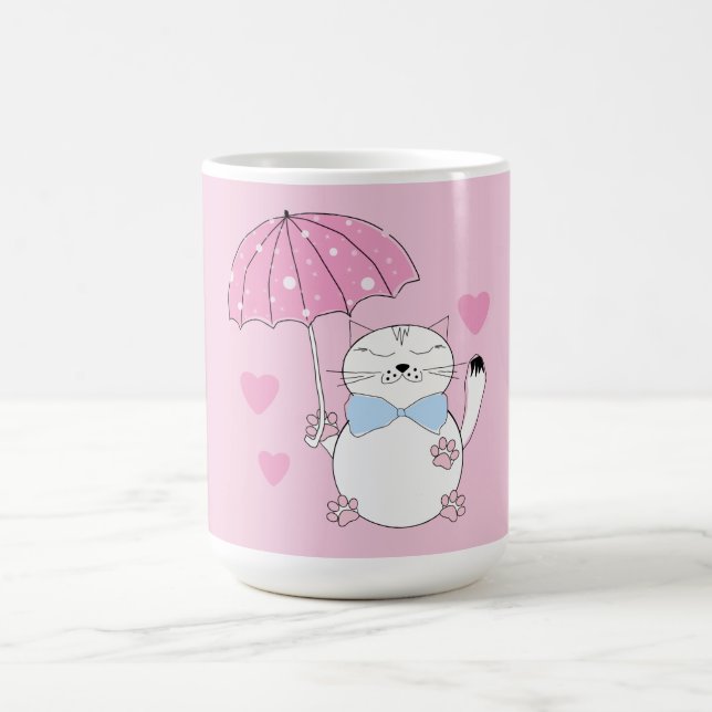 Niedlicher Cartoon mit Schirm Kaffeetasse (Mittel)