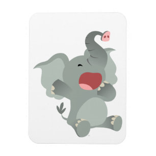 Niedlicher Cartoon mit schlankem  Elephant Flexibl Magnet