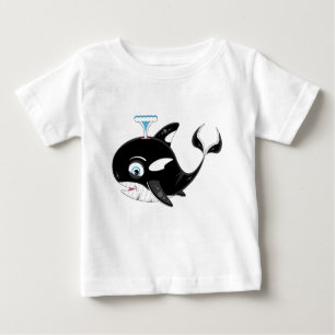 Niedlicher Cartoon-Mörder-Wal Baby T-shirt