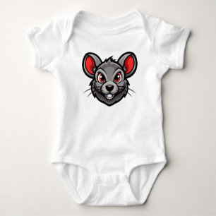 Niedlicher Cartoon Mouse Face Baby T - Shirt