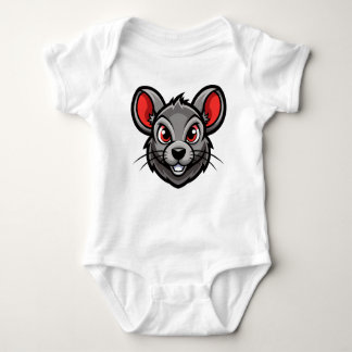 Niedlicher Cartoon Mouse Face Baby T - Shirt