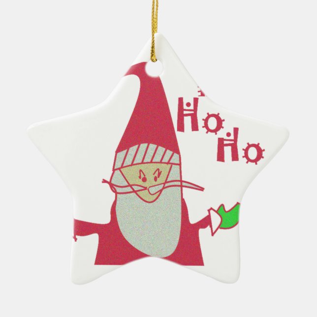 Niedlicher Cartoon Mouse Santa Collection Keramik Ornament (Vorne)