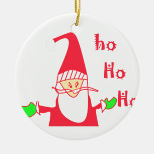 Niedlicher Cartoon Mouse Santa Collection Keramikornament