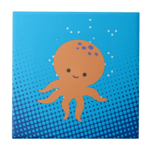 Niedlicher Cartoon Octopus Fliese