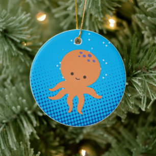 Niedlicher Cartoon Octopus Keramik Ornament