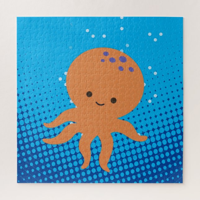 Niedlicher Cartoon Octopus Puzzle (Vertikal)
