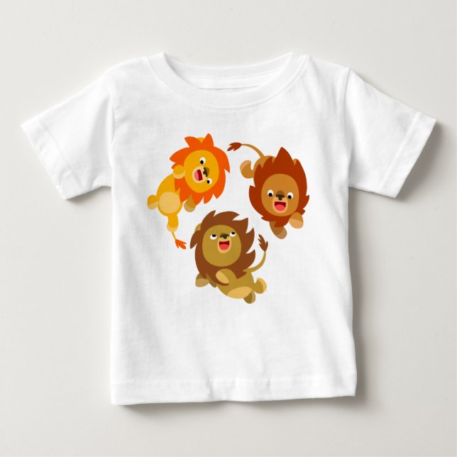 Niedlicher Cartoon ohne Gewicht Lions Baby T - Shi Baby T-shirt (Vorderseite)