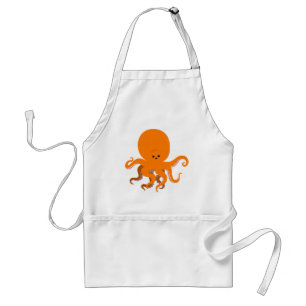 Niedlicher Cartoon Oktopus Kochen Schürze