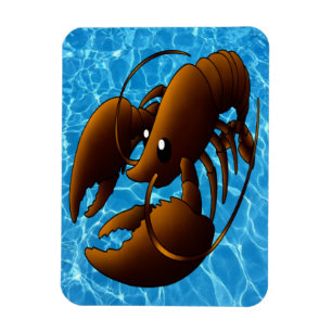 Niedlicher Cartoon Orange Hummer Magnet