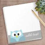 Niedlicher Cartoon Owl - Blauer und Grauer Individ Notizblock<br><div class="desc">Eine moderne und einfache Eule mit trendigen Farben. Sie können einen Namen,  ein Monogramm oder einen anderen benutzerdefinierten Text hinzufügen. Wenn Sie die Kunst verschieben möchten,  klicken Sie auf die Schaltfläche Anpassen,  um Änderungen vorzunehmen.</div>