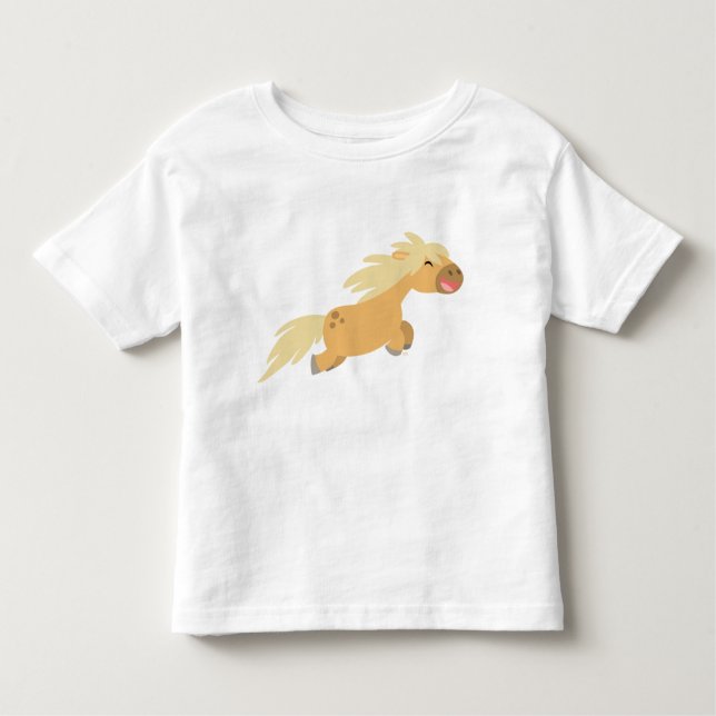Niedlicher Cartoon Palomino Pony Children T - Shir Kleinkind T-shirt (Vorderseite)