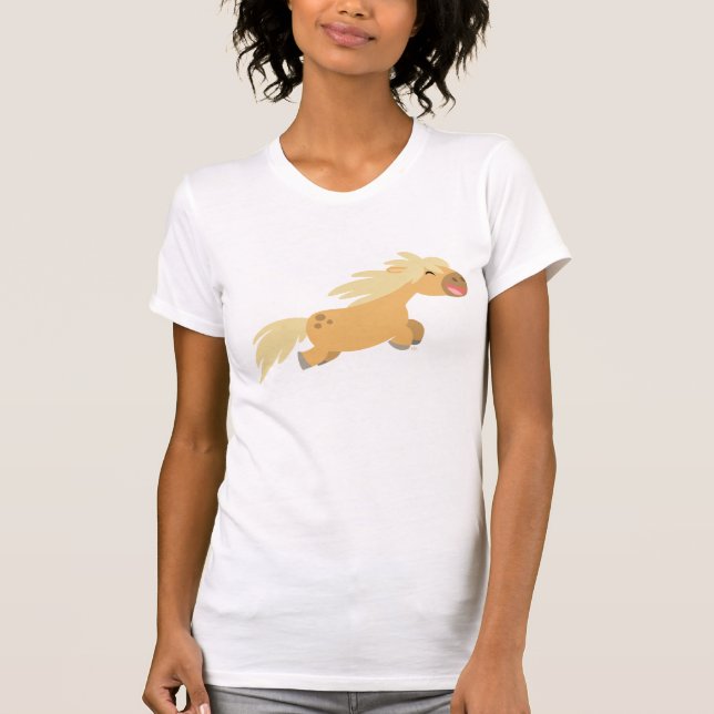 Niedlicher Cartoon Palomino Pony T - Shirt (Vorderseite)