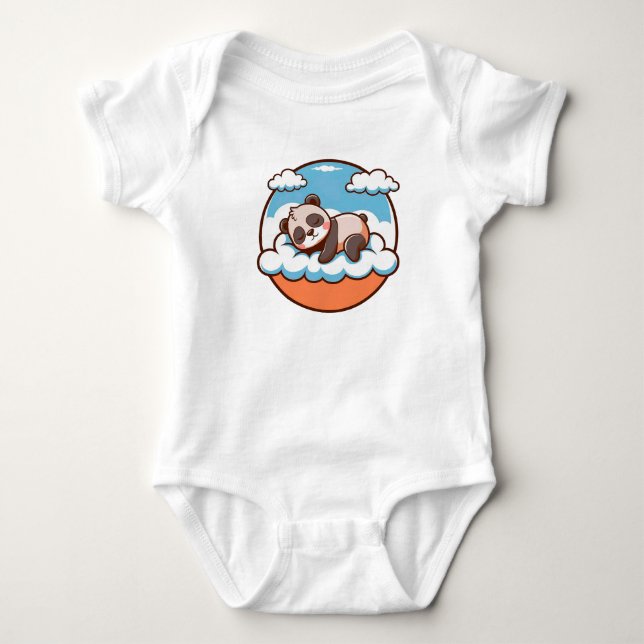 Niedlicher Cartoon Panda Baby Strampler (Vorderseite)
