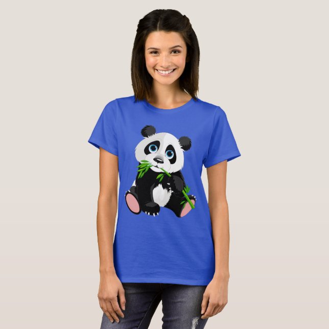 Niedlicher Cartoon Panda Bear T-Shirt (Vorne ganz)