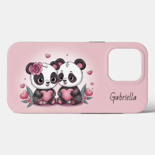 Niedlicher Cartoon Panda Liebhaber Herzlich Willko Case-Mate iPhone Hülle