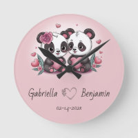 Niedlicher Cartoon Panda Liebhaber Herzlich Willko