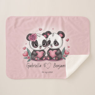 Niedlicher Cartoon Panda Liebhaber Herzlich Willko Sherpadecke