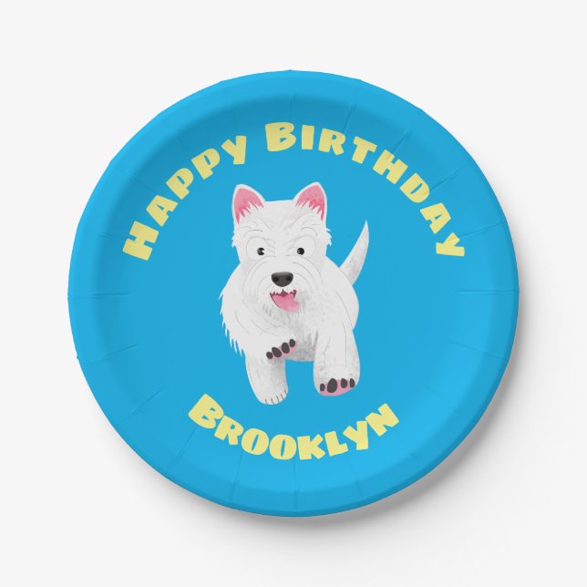 Niedlicher Cartoon Pappteller (Vorderseite)