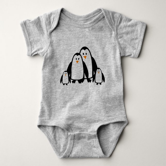Niedlicher Cartoon Penguin Baby Strampler (Vorderseite)