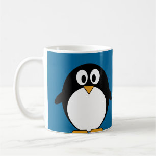 niedlicher Cartoon Penguin-Blauhintergrund Tasse