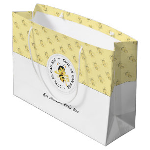 Niedlicher Cartoon Personalisiertes Monogramm Große Geschenktüte
